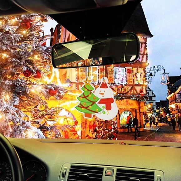 Set of 6 Car Interior Air Freshener Hanging Paper Christmas Accessories - Picture 4 of 7